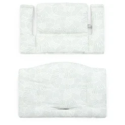 Tripp Trapp High Chair V2 Glacier Green, Mosaic Green Cushion and Strokke Whithe Tray