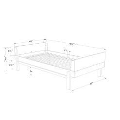 Twin Bed - Bebble Natural and Gray