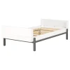Twin Bed - Bebble Soft Gray and White