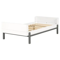 Twin Bed - Bebble Soft Gray and White