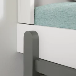 Twin Bed - Bebble Soft Gray and White