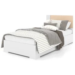 Twin Bed - White Natural