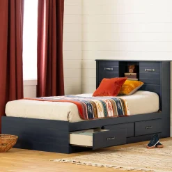 Twin Bed and Headboard Set - Ulysses Blueberry