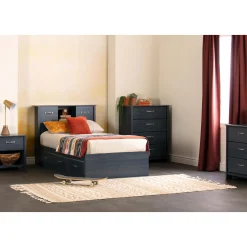 Twin Bed and Headboard Set - Ulysses Blueberry