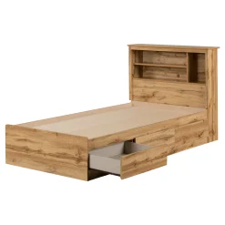 Twin Bed and Headboard Set - Tassio Nordik Oak