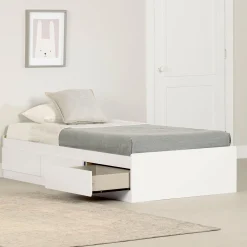 Twin Bed with 3 Drawers - Fusion Pure White