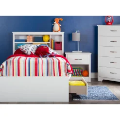 Twin Bed with 3 Drawers - Fusion Pure White