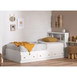 Twin Bookcase Headboard - Summertime Pure White