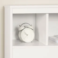 Twin Mates Bed With Bookcase Headboard Set - Reevo Pure White