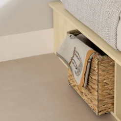 Twin Storage Bed with Baskets - Avilla Bleached Oak
