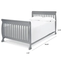 Twin/Full Size Bed Conversion Kit - Grey Finish