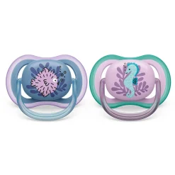 Ultra Air Pacifier 6-18m Puffer Fish / Sea Horse 2-pack