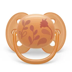 Ultra Soft Pacifier 6-18m Violet Puppy / Orange Leaves 2-pack