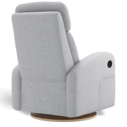 Upholstered Rocking Armchair Swivel, Glider, Recliner Hailey - Arlo Heather Silver