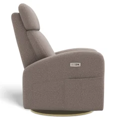 Upholstered Rocking Armchair Swivel, Glider, Recliner Hailey - Arlo Beige Motorized Electric