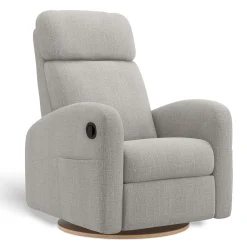 Upholstered Rocking Armchair Swivel, Glider, Recliner Hailey - Nubia Silver