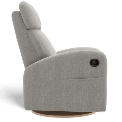 Upholstered Rocking Armchair Swivel, Glider, Recliner Hailey - Nubia Silver