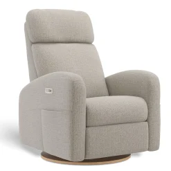Upholstered Rocking Armchair Swivel, Glider, Recliner Hailey - Breather Driftwood Motorized Electric