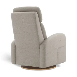 Upholstered Rocking Armchair Swivel, Glider, Recliner Hailey - Breather Driftwood Motorized Electric