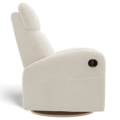 Upholstered Rocking Armchair Swivel, Glider, Recliner Hailey - Puppy Pearl