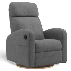 Upholstered Rocking Armchair Swivel, Glider, Recliner Hailey - Nexus Charcoal