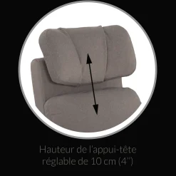 Upholstered Rocking Armchair Swivel, Glider, Recliner Hailey - Beyond Sheep Vanilla Motorized Electric