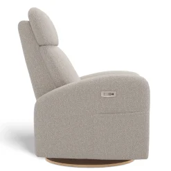 Upholstered Rocking Armchair Swivel, Glider, Recliner Hailey - Beyond Sheep Vanilla Motorized Electric