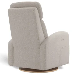 Upholstered Rocking Armchair Swivel, Glider, Recliner Hailey - Beyond Sheep Vanilla Motorized Electric