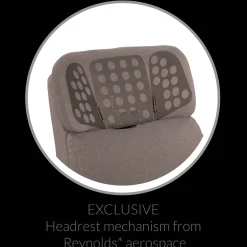 Upholstered Rocking Armchair Swivel, Glider, Recliner Hailey - Beyond Sheep Vanilla Motorized Electric