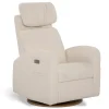 Upholstered Rocking Armchair Swivel, Glider, Recliner Hailey - Henequen Motorized Electric