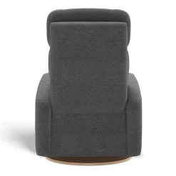 Upholstered Rocking Armchair Swivel, Glider, Recliner Hailey - Nexus Charcoal Motorized Electric