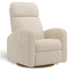 Upholstered Rocking Armchair Swivel, Glider, Recliner Hailey - Beyond Sheep Cream Motorized Electric