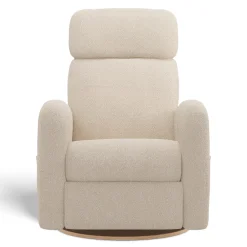 Upholstered Rocking Armchair Swivel, Glider, Recliner Hailey - Beyond Sheep Cream Motorized Electric