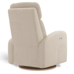 Upholstered Rocking Armchair Swivel, Glider, Recliner Hailey - Beyond Sheep Cream Motorized Electric