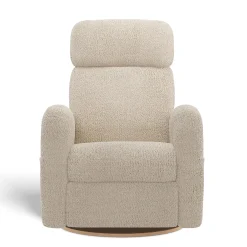 Upholstered Rocking Armchair Swivel, Glider, Recliner Hailey - Puppy Sand Motorized Electric