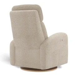 Upholstered Rocking Armchair Swivel, Glider, Recliner Hailey - Puppy Sand Motorized Electric
