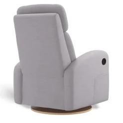 Upholstered Rocking Armchair Swivel, Glider, Recliner Hailey - Como Dove Grey