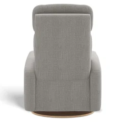 Upholstered Rocking Armchair Swivel, Glider, Recliner Hailey - Nubia Silver Motorized Electric