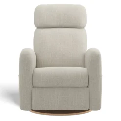 Upholstered Rocking Armchair Swivel, Glider, Recliner Hailey - Nubia Silver Motorized Electric