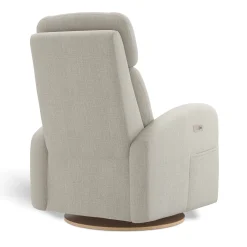 Upholstered Rocking Armchair Swivel, Glider, Recliner Hailey - Nubia Silver Motorized Electric