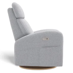 Upholstered Rocking Armchair Swivel, Glider, Recliner Hailey - Arlo Heather Silver Motorized Electric