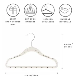 Velvet Hanger Dot Beige (15)