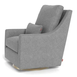 Vera Rocking and Swivel Chair - Pepper Grey / Gold