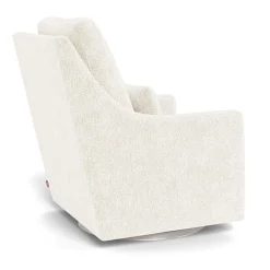 Vera Rocking and Swivel Chair - White Faux Sheepskin / Steel