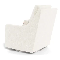 Vera Rocking and Swivel Chair - White Faux Sheepskin / Steel