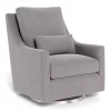 Vera Rocking and Swivel Chair - Pebble Grey / Steel