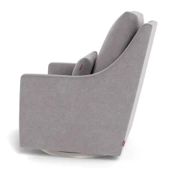 Vera Rocking and Swivel Chair - Pebble Grey / Steel
