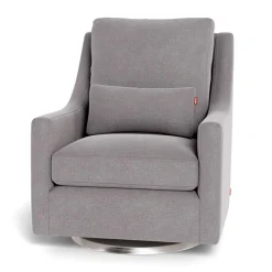Vera Rocking and Swivel Chair - Pebble Grey / Steel