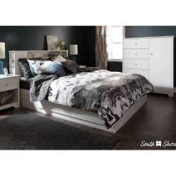 Vito Door Chest with 5 Drawers - Pure White