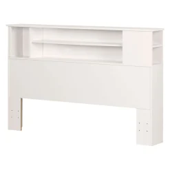 Vito Double Bookcase Headboard - Pure White
